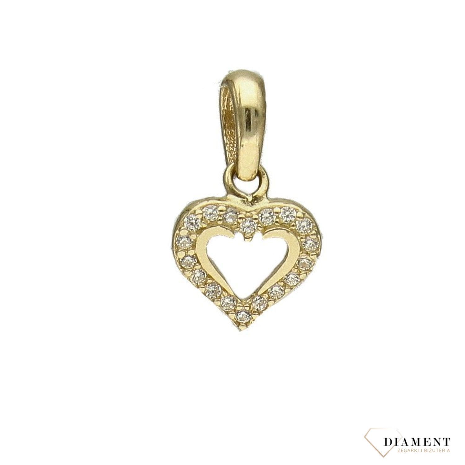 Komplet biżuterii ' Złote serca z cyrkoniami ' KO 1589 (1).jpg